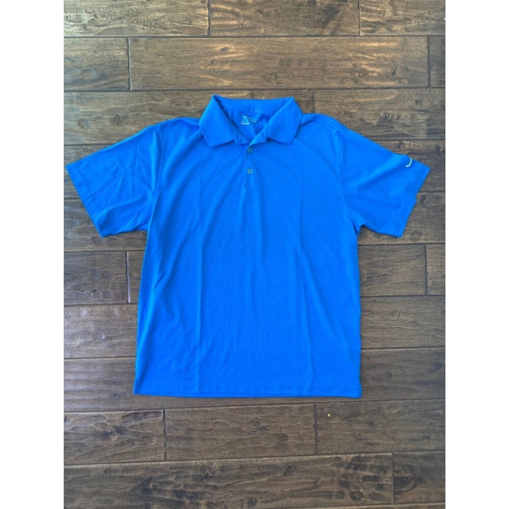 Nike Golf Dri-Fit Tour Performance Polo Short Sleeve Shirt Blue Mens XL Golf